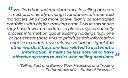 Quote on systematic processes in asset management buying and selling