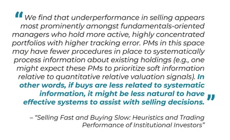 Quote on systematic processes in asset management buying and selling